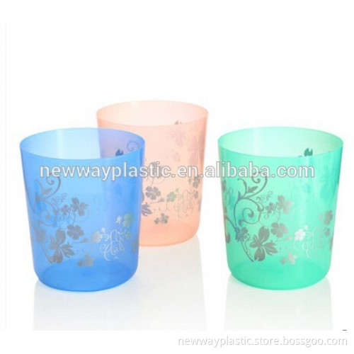 Beautiful flowers printed plastic Waste Bin